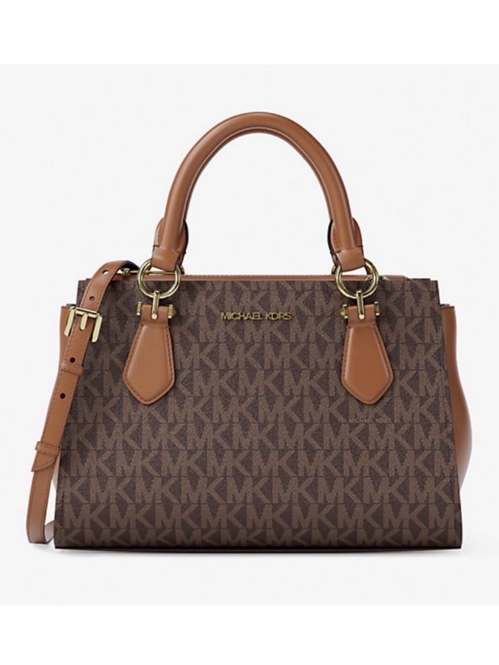 Michael Kors Marilyn Small Signature Logo Satchel Messenger Crossbody Bag